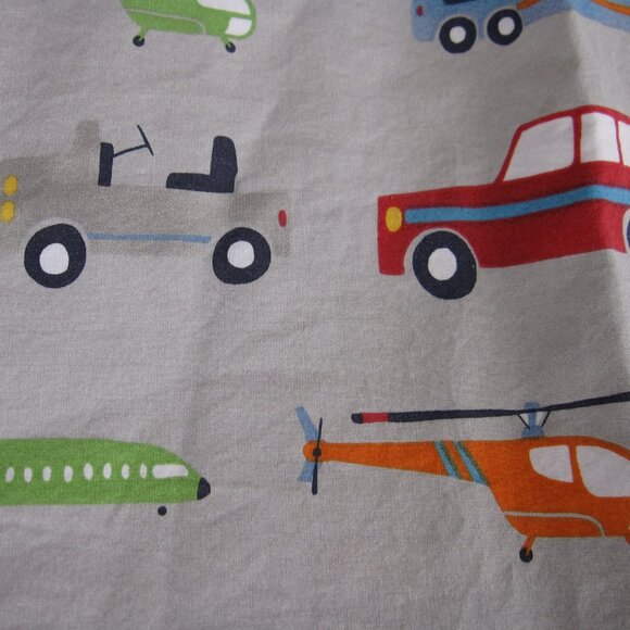 Pottery Barn Brody Transportation 2 Standard Shams Car Truck Plane PBK - Picture 4 of 7